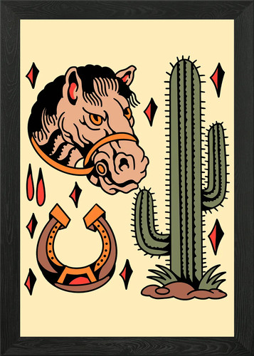 Badland tattoo flash gerahmtes - badland,