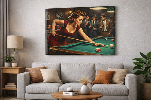 Vintage billard szene - vintage, billard‑szene