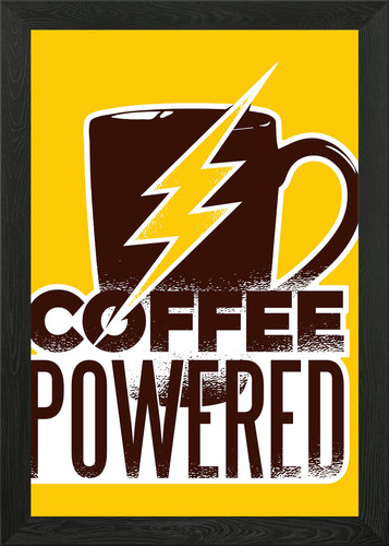 Coffee powered flash gerahmtes - coffee,