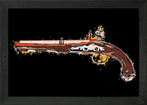Gun flash gerahmtes - gun,