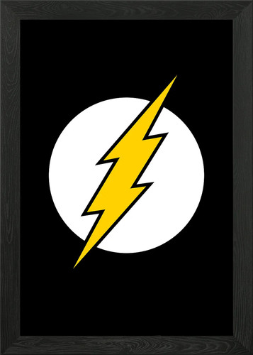 Flash iconic symbol gerahmtes - flash,